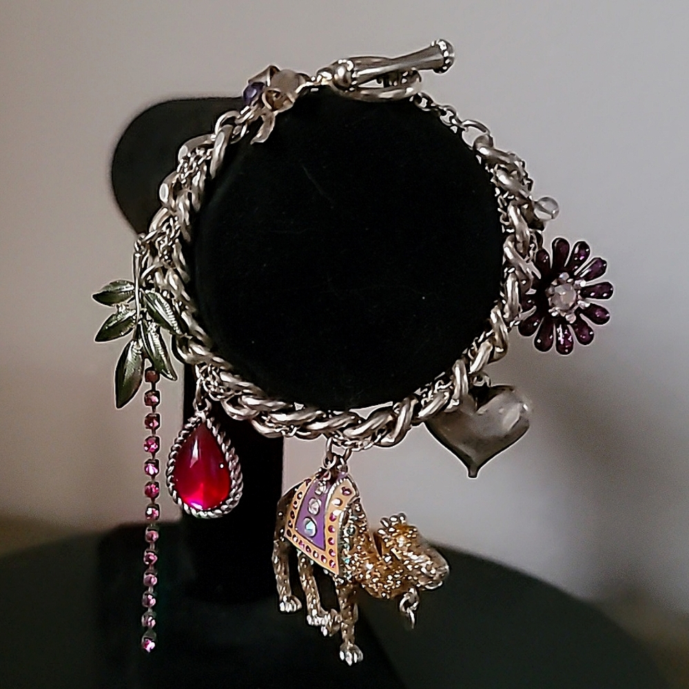 Vintage BETSEY JOHNSON Morocco Adventure Collection Camel Toggle Bracelet.